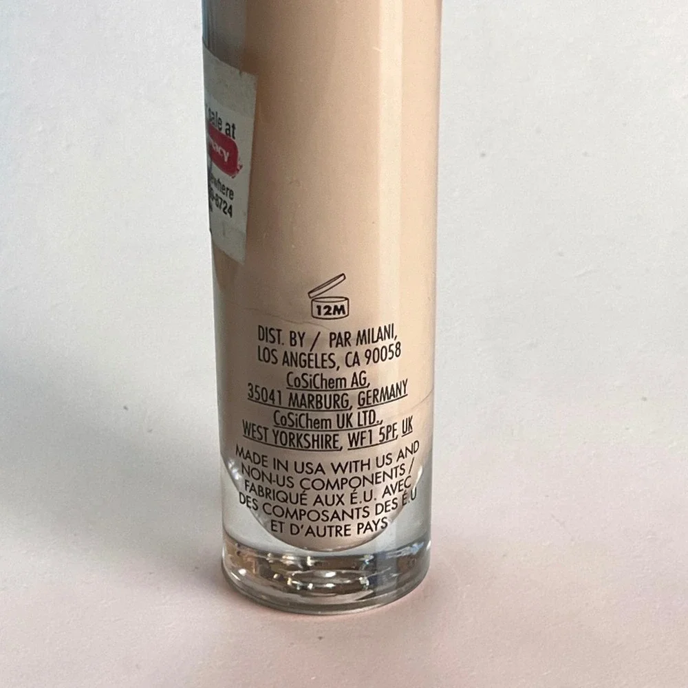 Milani Conceal + Perfect Longwear Concealer 12 hours 125 Light Natural Matte